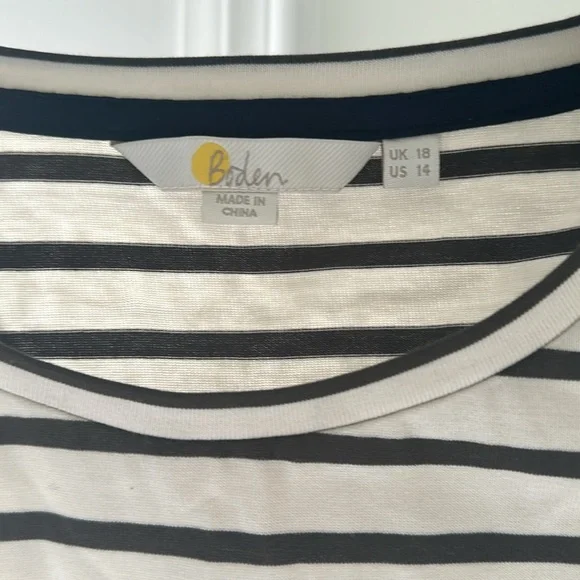 Boden Imogene Breton stripped shirt with puffy shoulders - Picture 4 of 8